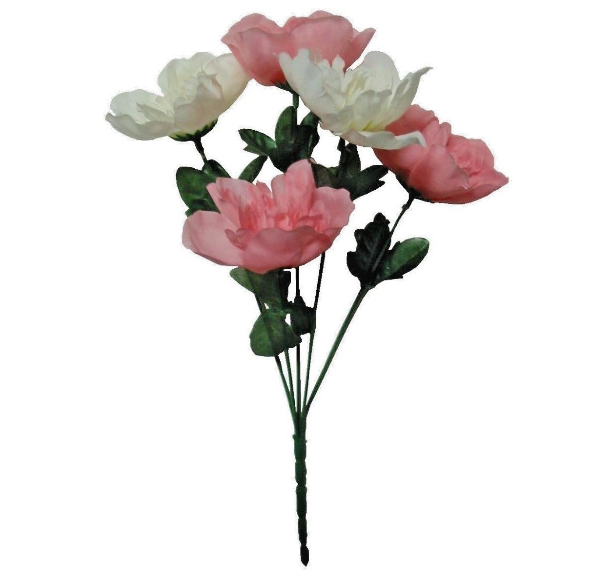 (24-Pack) Cream Pink Peonies 13″ Bush Home Silk Flower Craft In/Outdoor Decor