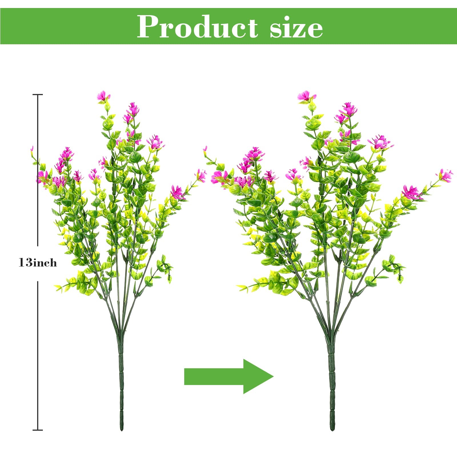 32 Pcs Artificial Plants and Flowers for Outside Hanging Fake Plants Faux Out…