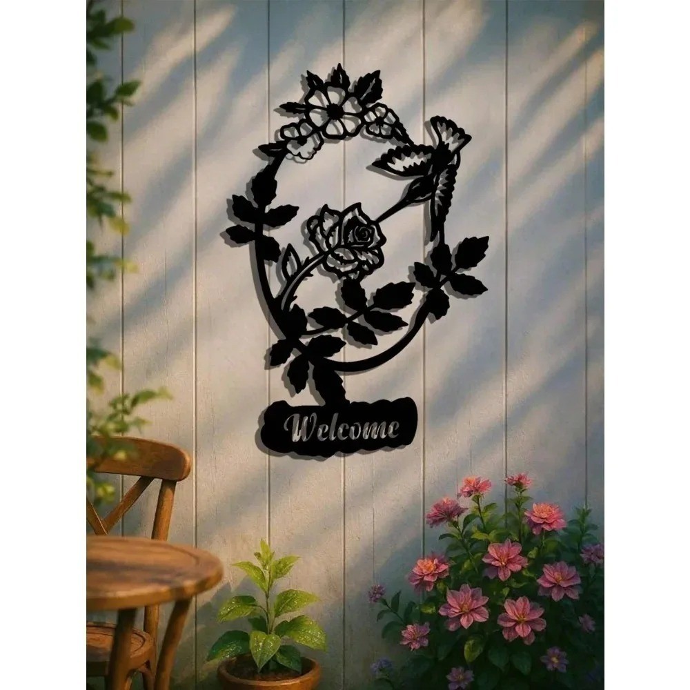 Farmhouse Floral Bird Welcome Wall Art Print Spring Decor Housewarming Gift