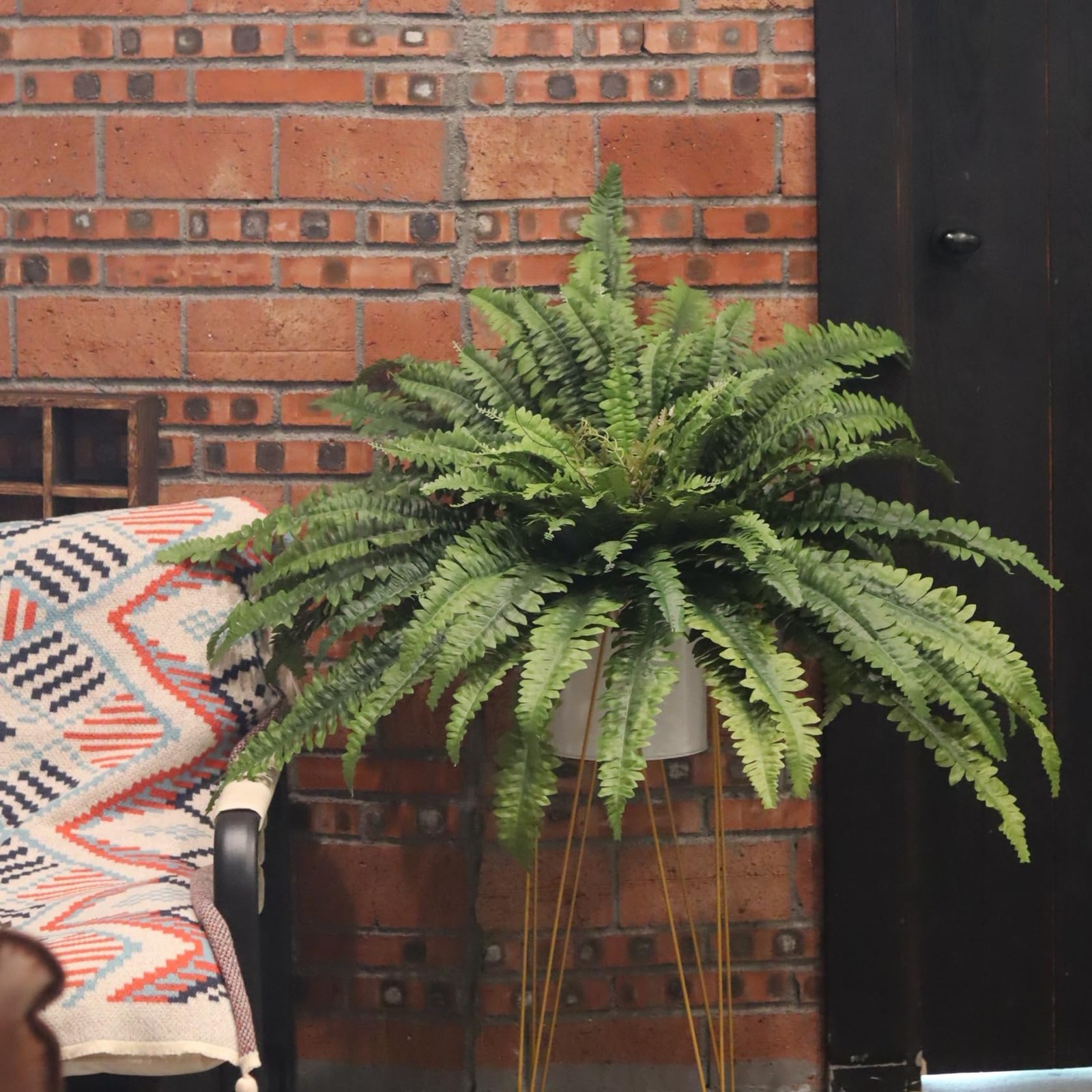 Artificial Ferns for Outdoors & Indoors, 50″ Large Fake Ferns with Fruitlet &…