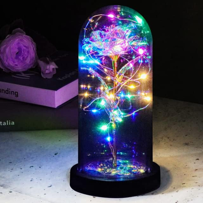 Eternal-Rose-Flowers-Gift Galaxy-Glass Rose-Flower-Light-Gifts