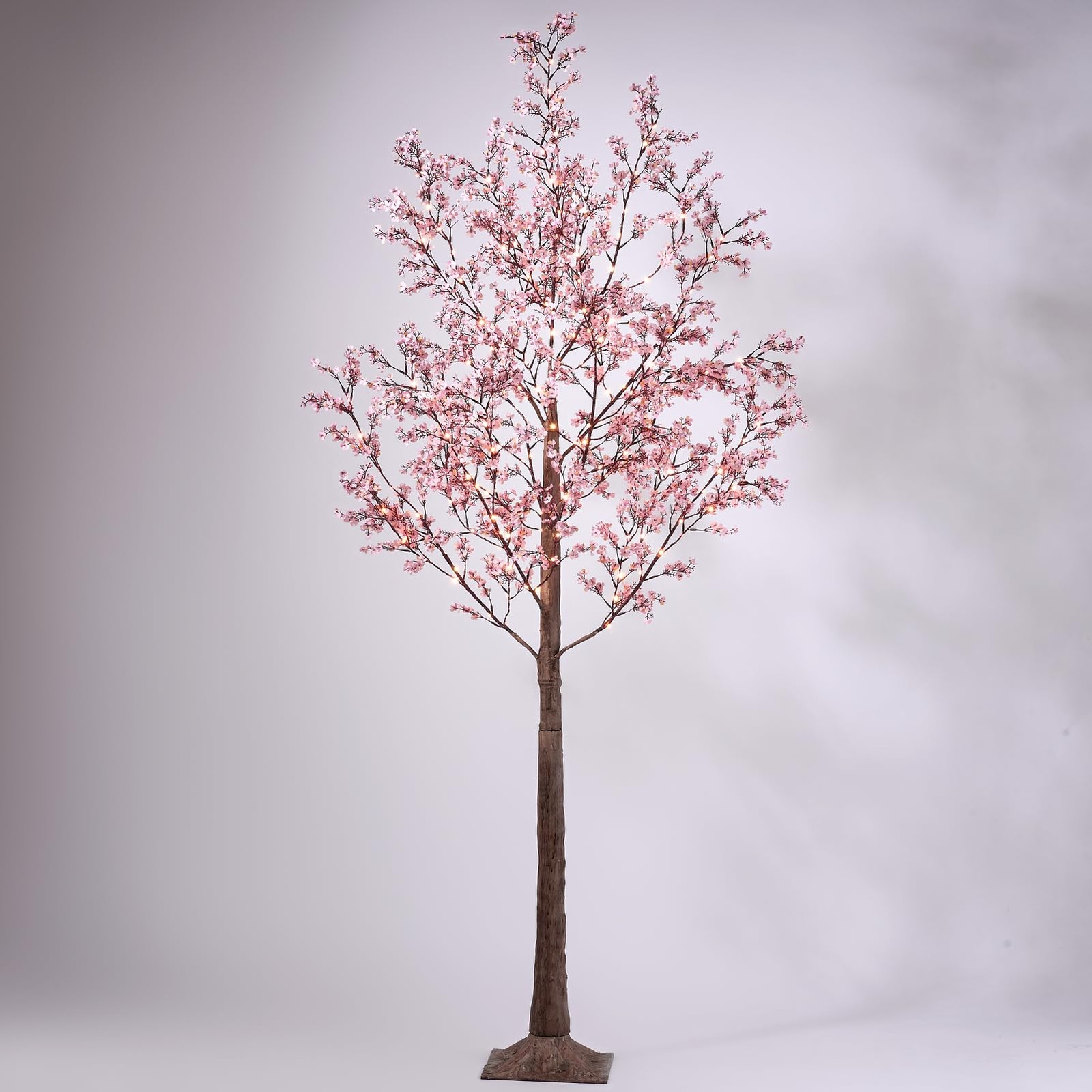 6FT Lighted Cherry Blossom Tree with 171 Warm White Lights, Artificial Sakura…