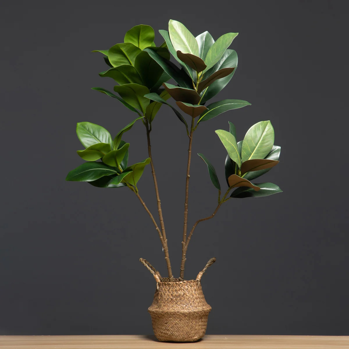 105cm 2 Forks Large Artificial Plants Fake Magnolia Tree Branch Plastic