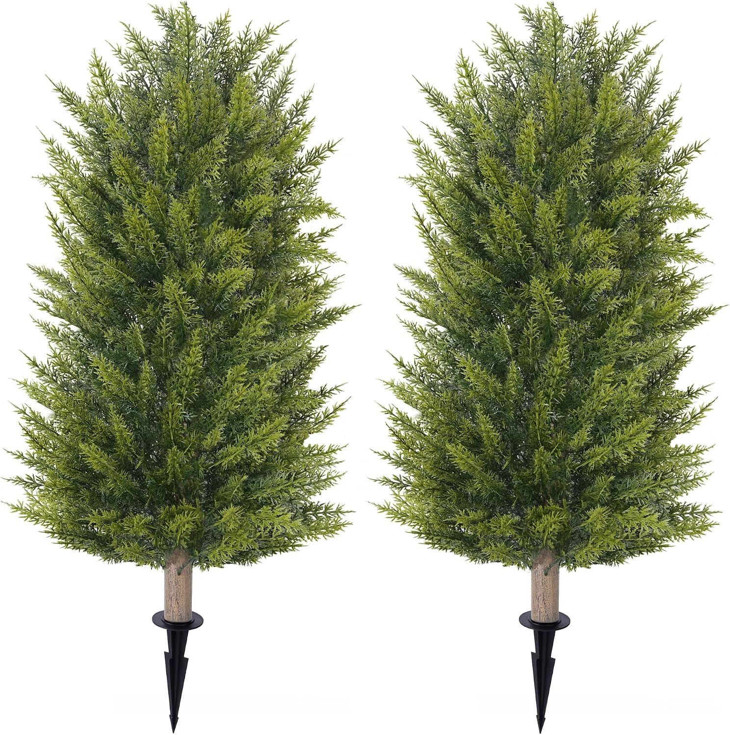 3ft UV-Resistant Artificial Cedar Topiary Tree Faux Cypress Outdoor Fake Pine