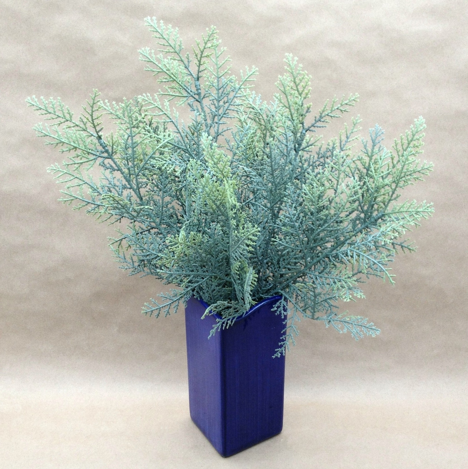 Artificial Faux Sage Color Cedar Pine Stem Pick Branch Spray Filler USA SELLER