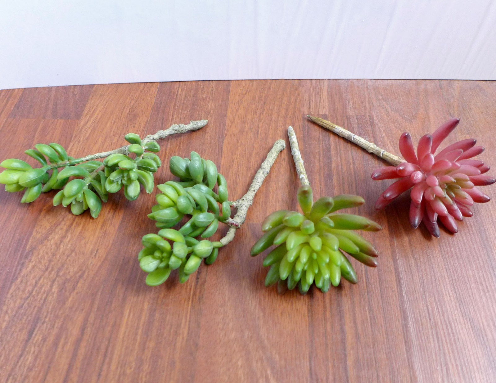 Artificial Succulents Yacon Finger Lotus Plants Set of 4