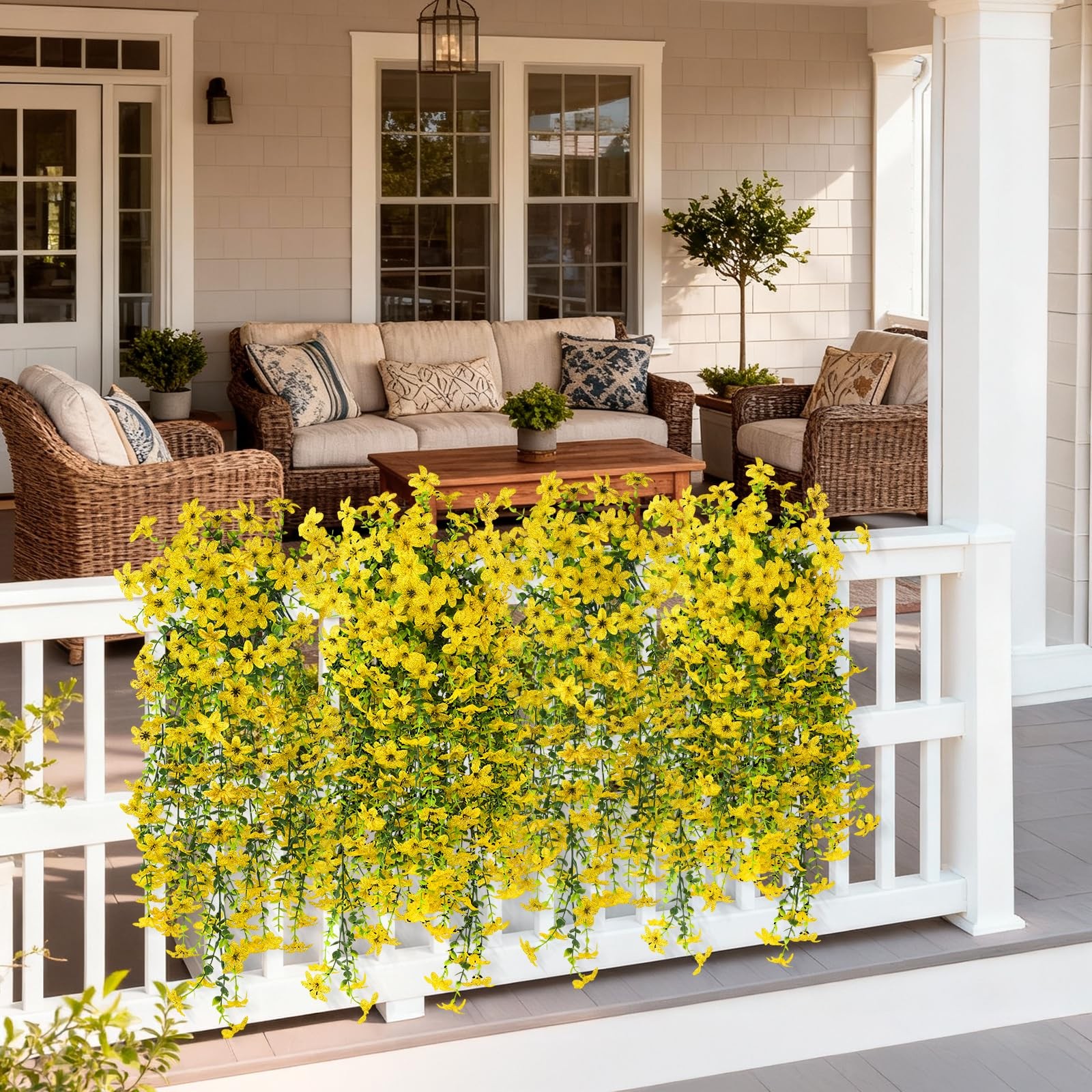 Artificial Fake Hanging Flowers Plants for Outdoor Spring Summer Decoration,2…