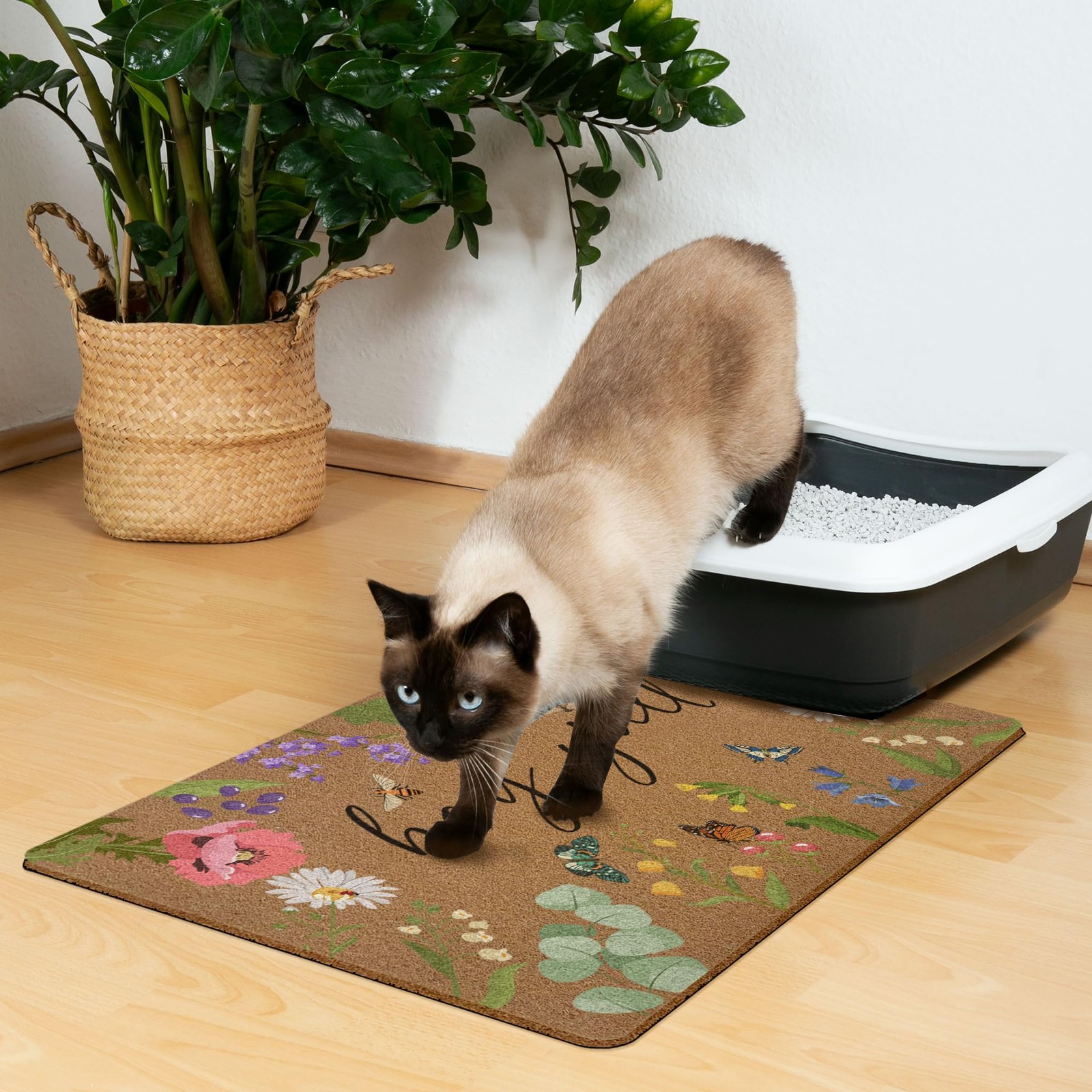 huester Funny Spring Floral Door Mat, Hey Y’all 17x30inch, Flower02