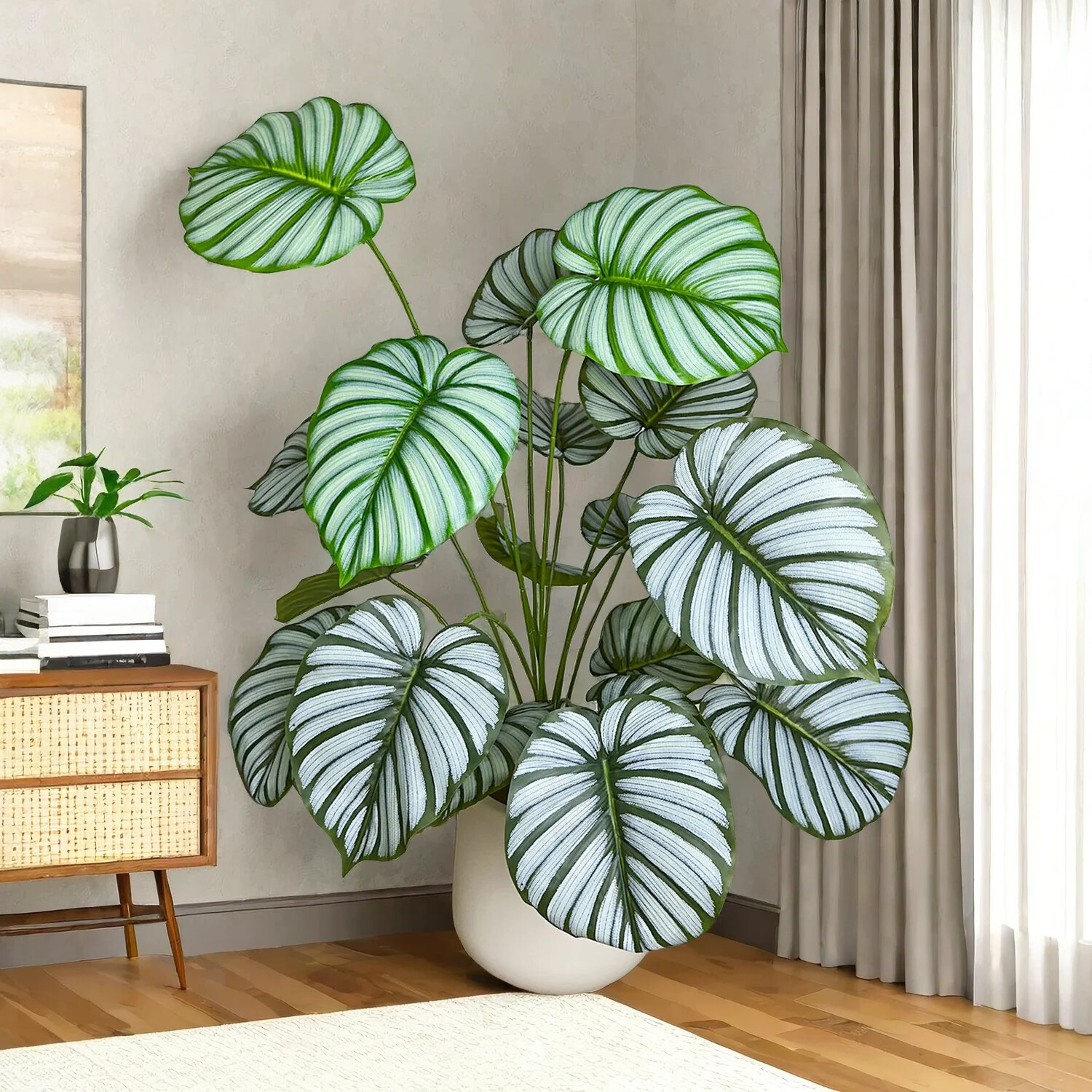 Plastic Monstera Plant Leaf Small fake plant New indoor home decor (without pot)