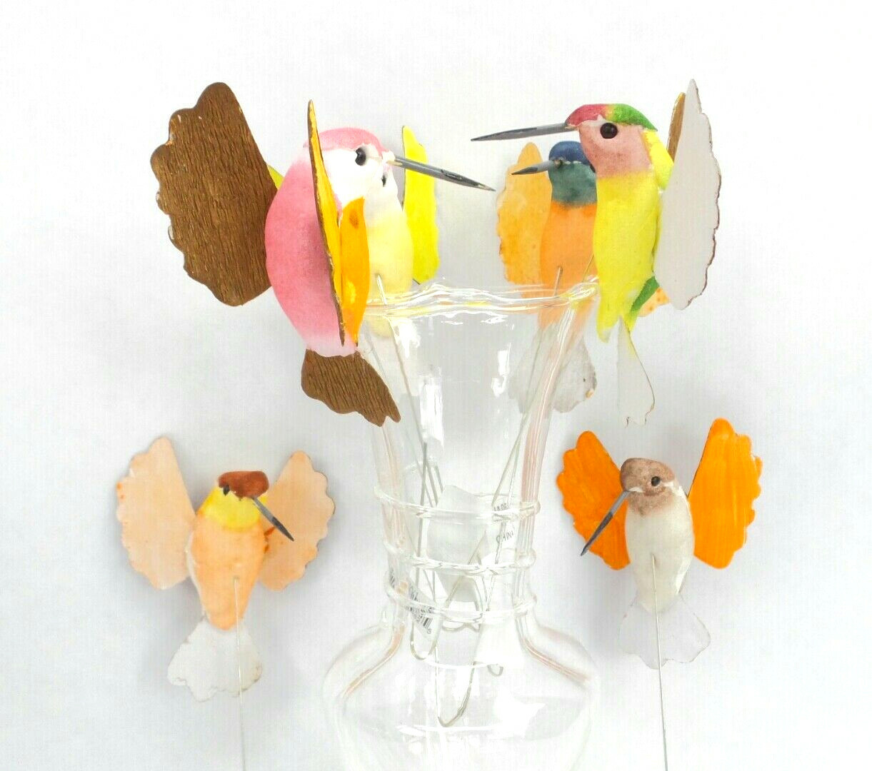 Lot of 15 Hummingbird Decorative Plant Sticks Flowerpot Bouquet Ornament