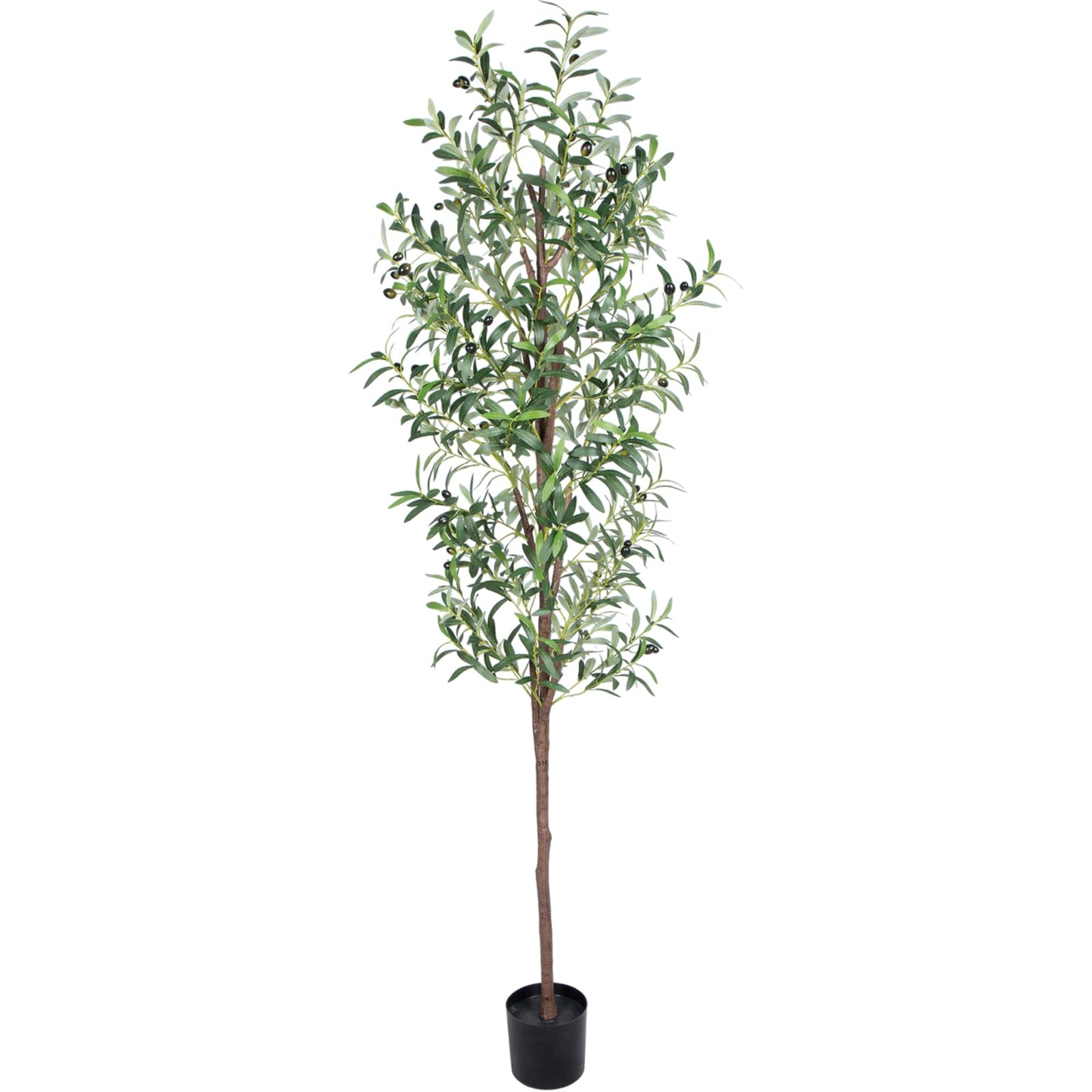 Artificial Olive Tree, 6FT Tall Faux Olive Trees 72in Outdoor Fake Potted Sil…