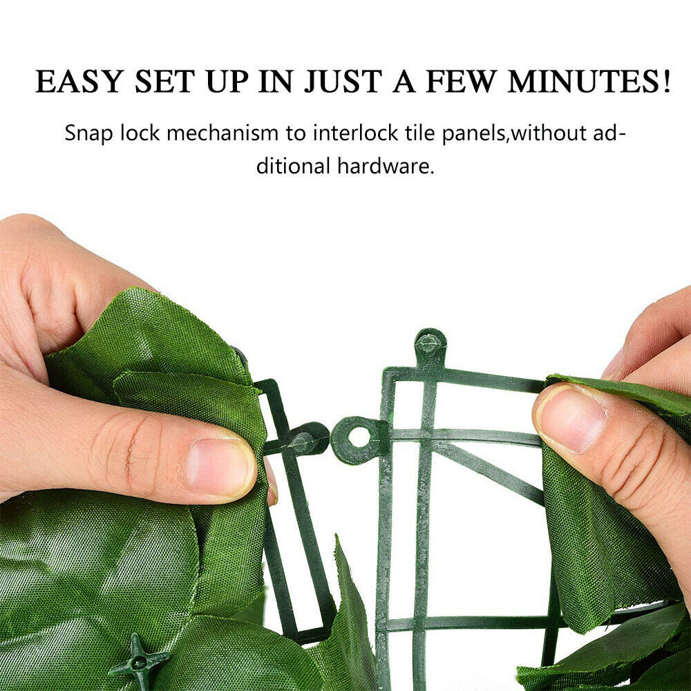 118″x39″ Artificial Privacy Fence Wall Screen Faux Ivy Leaf Outdoor Garden Decor
