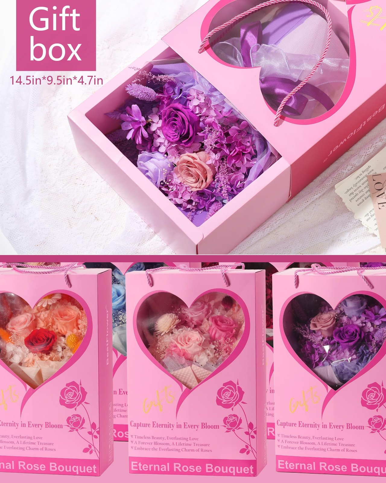 Valentines Day Flowers Gifts for Her Women,Flowers Roses Bouquet