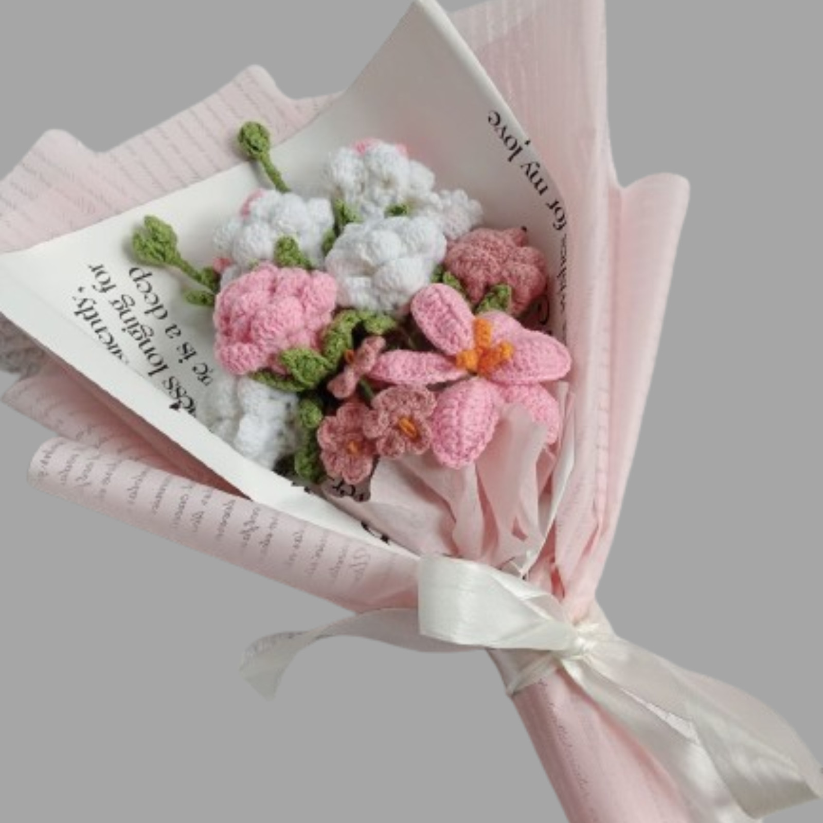 Hand Knitted Flower Wool Yarn Crochet Flowers Hand Woven Bouquet Wedding Home