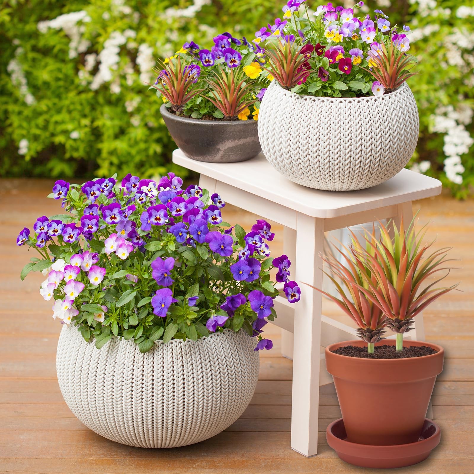 2PCS Artificial Succulents Plants Faux Succulents Unpotted Realistic Artificial