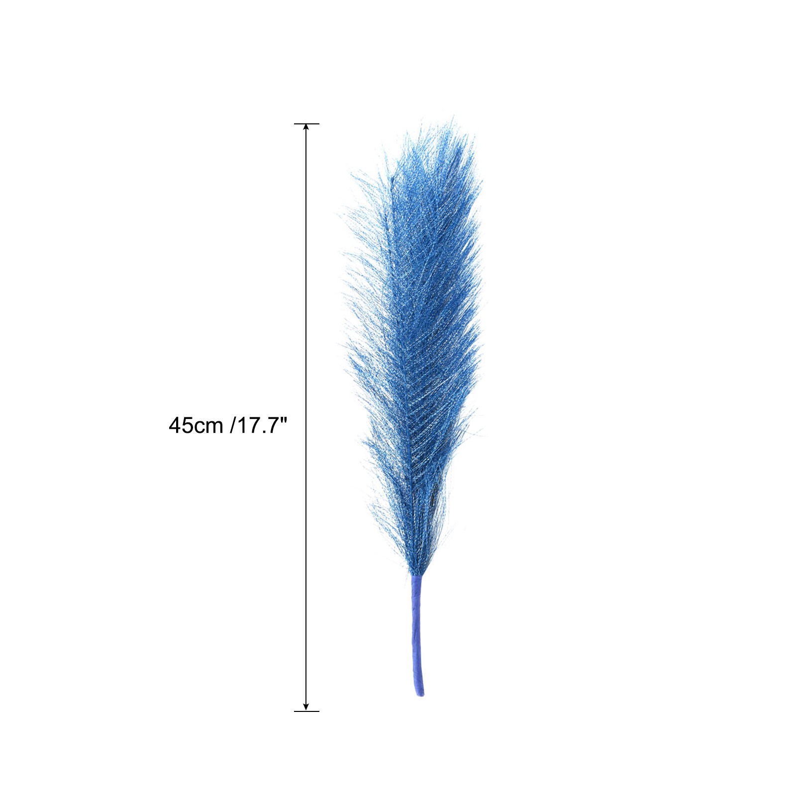 Faux Pampas Grass Fake Pampas Grass Decor, 17.7″/45cm / Dark Blue / 3 Pcs