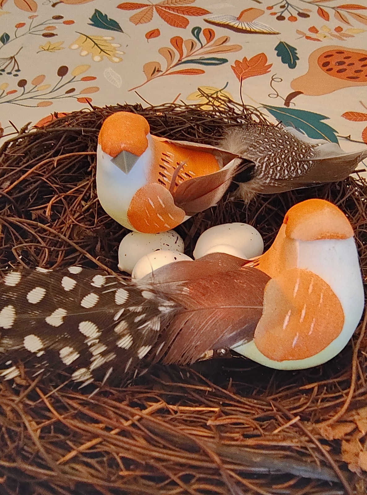 6″ Artificial Faux Bird’s Nests with 2 Birds & 4 Eggs.