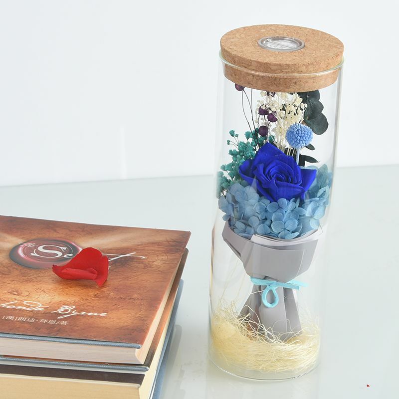Eternal Rose Glass Bottle Birthday Valentine Wedding Mother Flowers Gift For Her