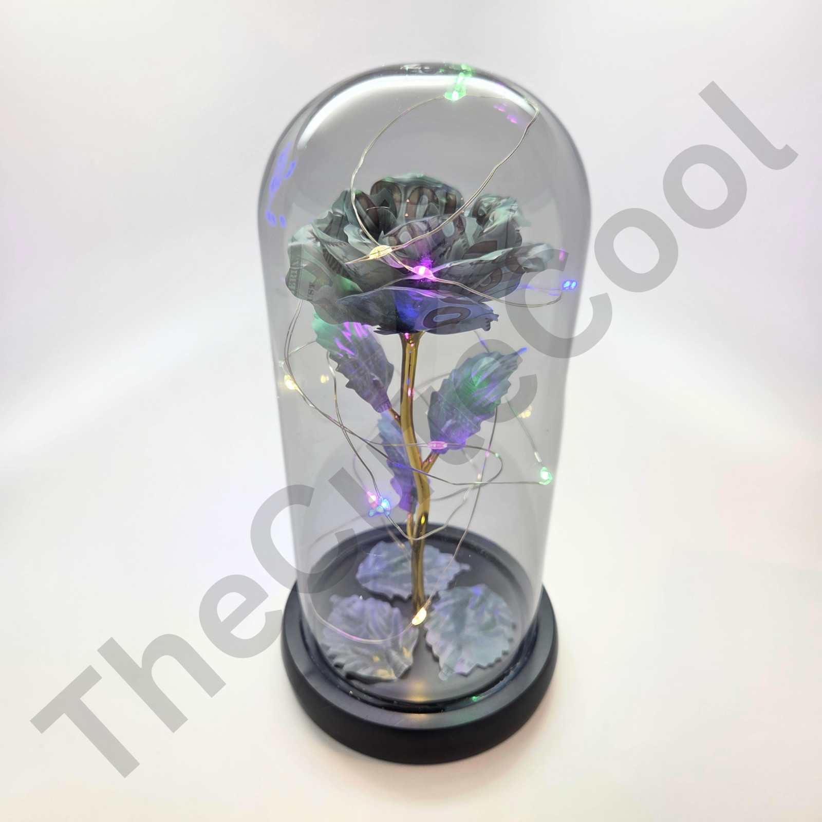 Forever Eternal Galaxy Flowers LED Light Cash Money Dollar Bill Rose Cool Gifts