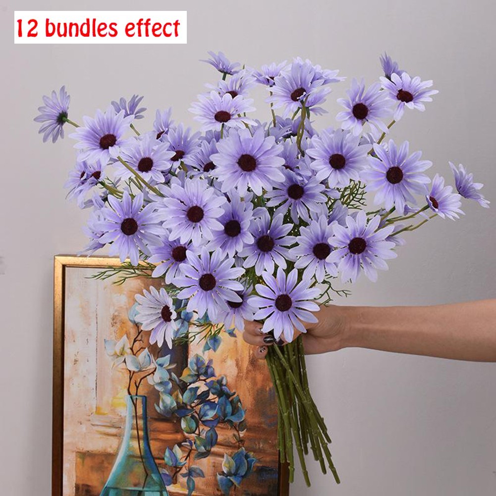 High Quality Bouquet Fake Flowers Home Coffee Plastic Shop Decor Silk Xmas