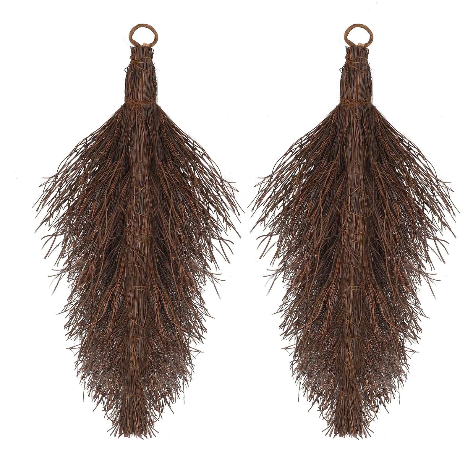 2 PCS Grapevine Teardrop Swag Base 22 Inch Natural Wreath Form DIY Craft Decor
