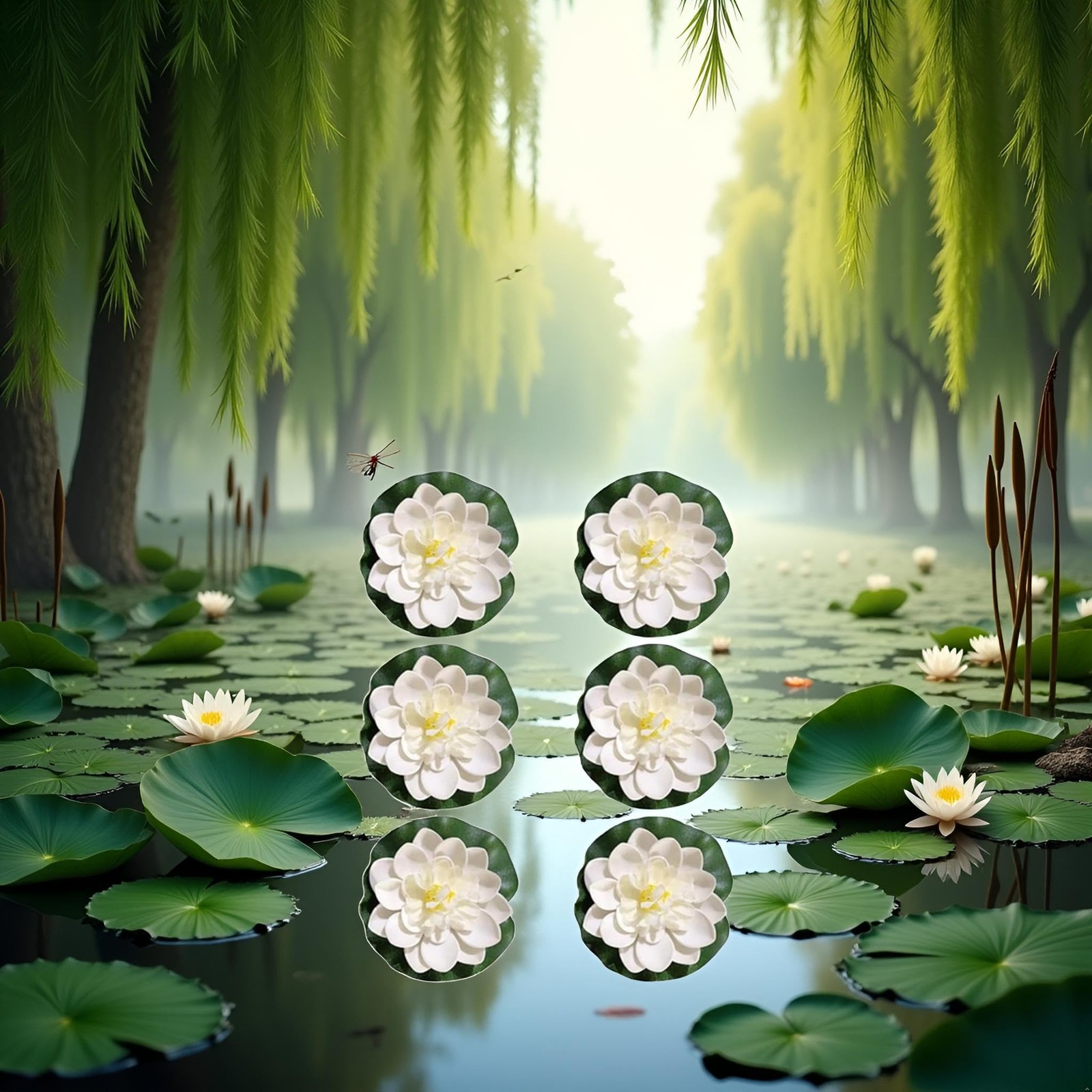6 Pcs White Artificial Lotus Flowers Large Floating Lotus Flowers Faux Lotus …