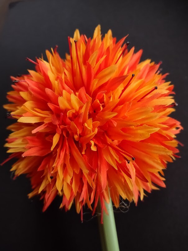 Artificial 26″ allium stem ORANGE