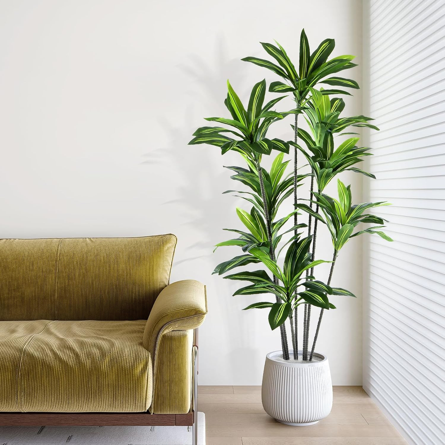 6FT Dracaena Artificial Plant – Lifelike Faux Tree for Home & Office Decor