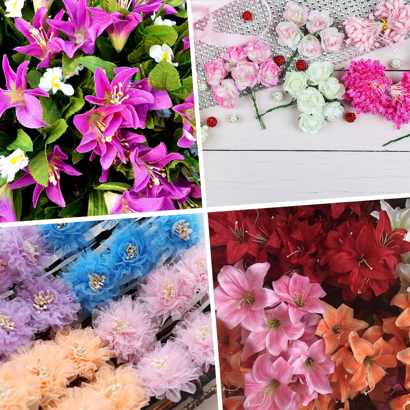 1080 Pack Double Heads Flower Stamen-1mm Artificial Flower Stamen Pistil Matt…