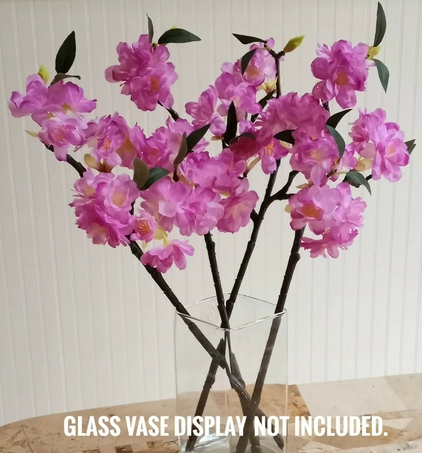 (4 pcs) Natural Lavender Cherry Blossom 16″ Branch Sakura Silk Flower Home Decor
