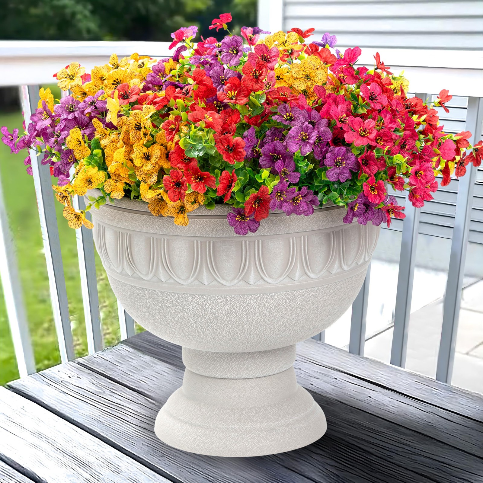 Artificial Flowers for Outdoor Indoor Garden Home Decoration, Faux Flower Dai…