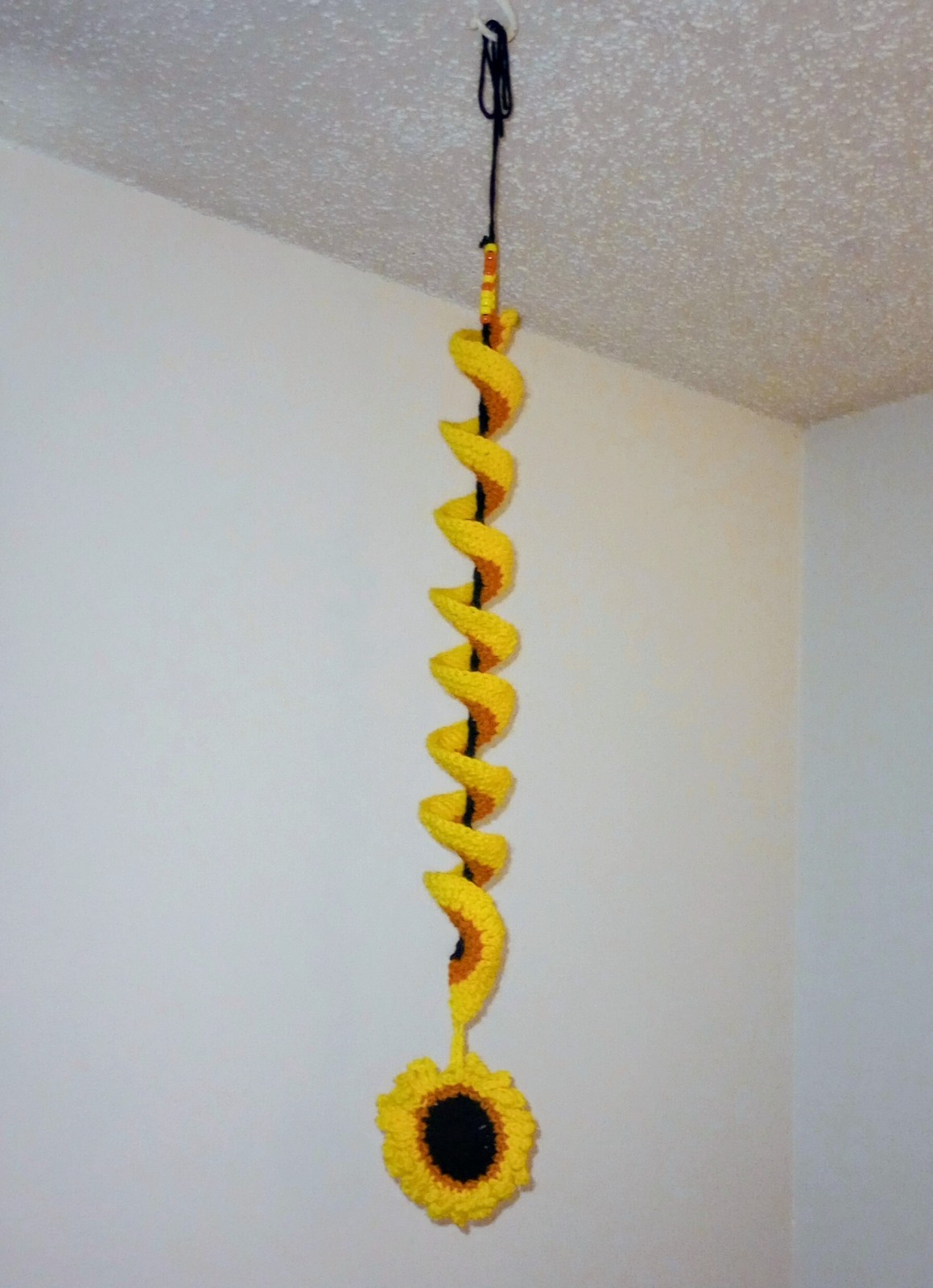 Crochet Sunflower Spinner Home and Garden Decor