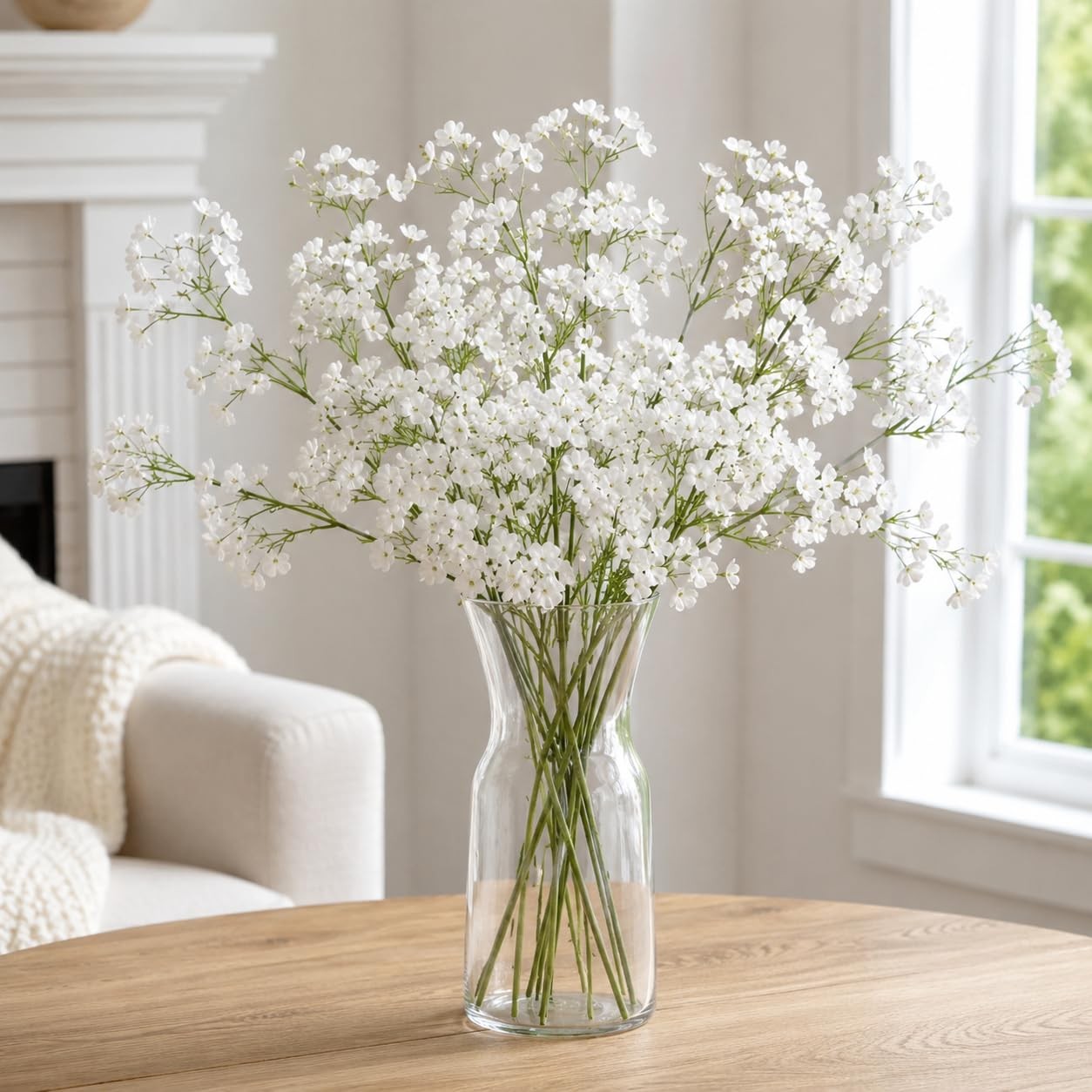 Artificial Baby’s Breath (12 Pack) – 26″ Real Touch Silk Stems for Wedding Bo…