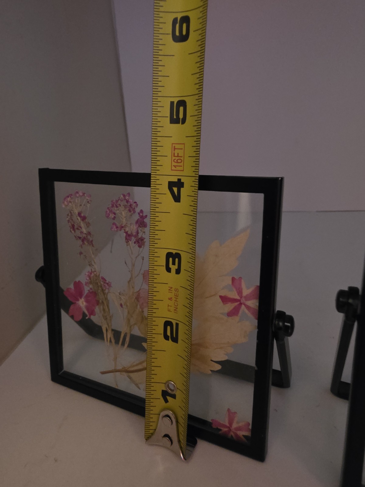 Real Pressed Flower Framed Art Easel