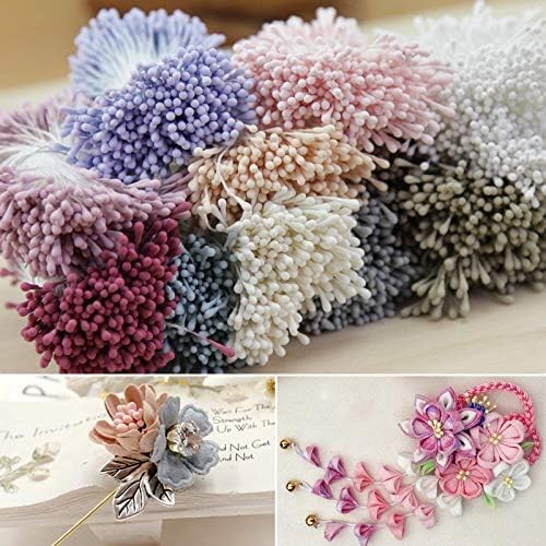 400PCS Artificial Flower Stamens Matte Milky White Pearlized Craft Supplies