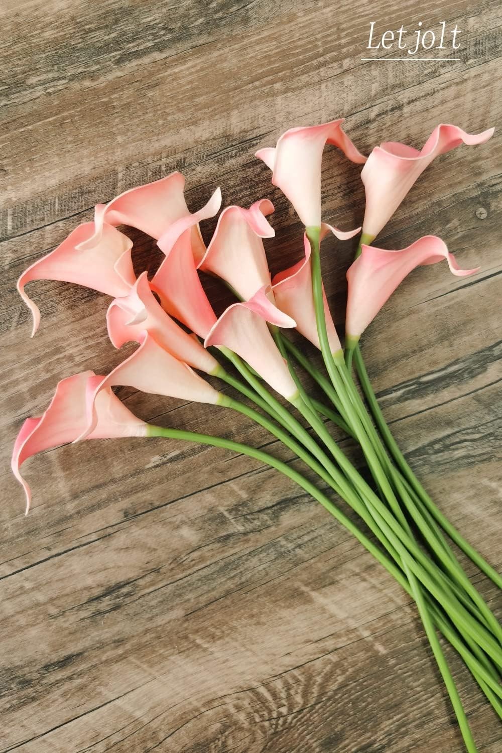 Artificial Calla Lily Flowers 12Pcs Light Pink Realistic Flower | Fake Flower…