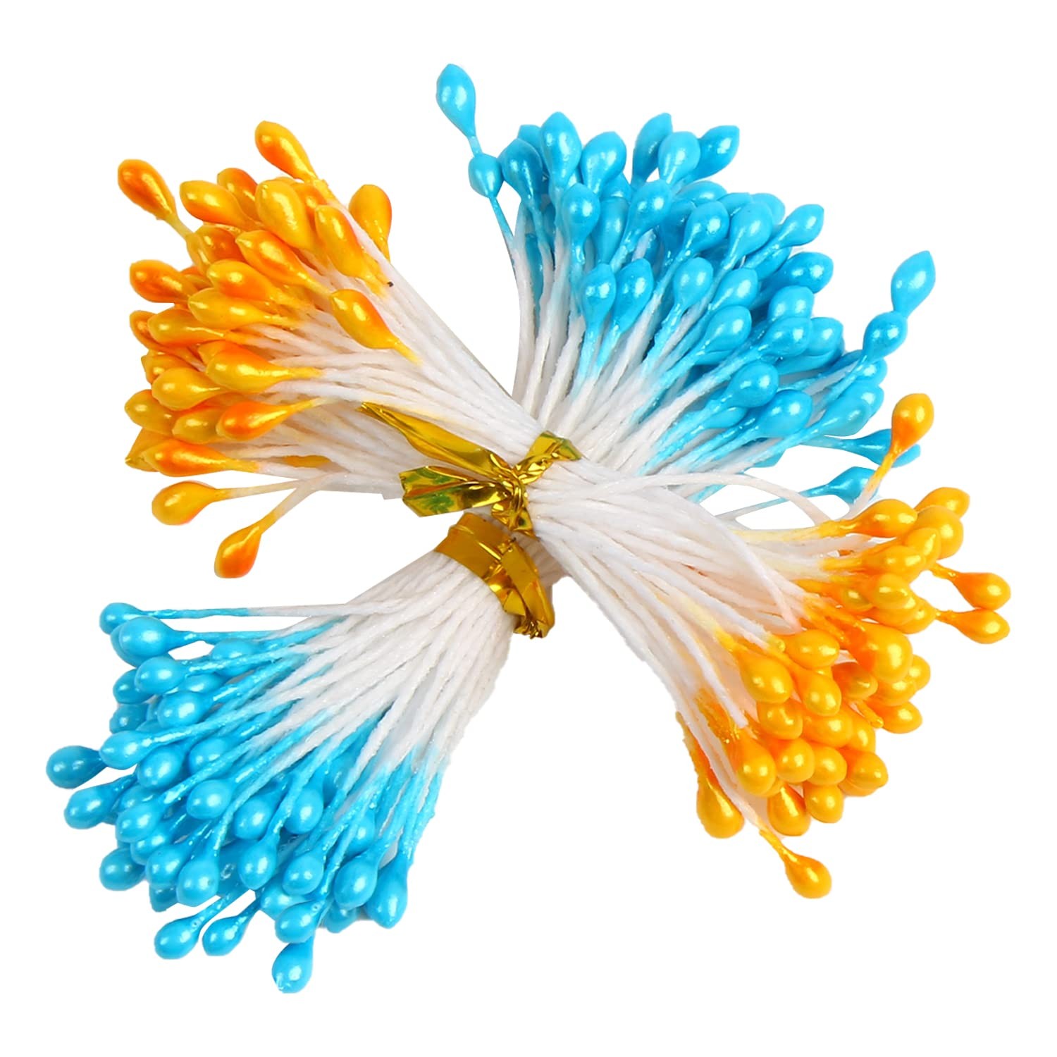 16 Colors 1360 Pieces Mixed 3mm Pearl Flower Stamens for Decoration (Classic)