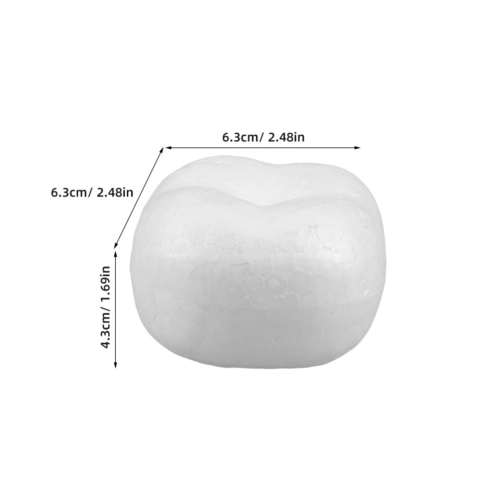 20Pcs Durable White Foam Craft Balls Simulated Persimmon for Home Ornament DIY