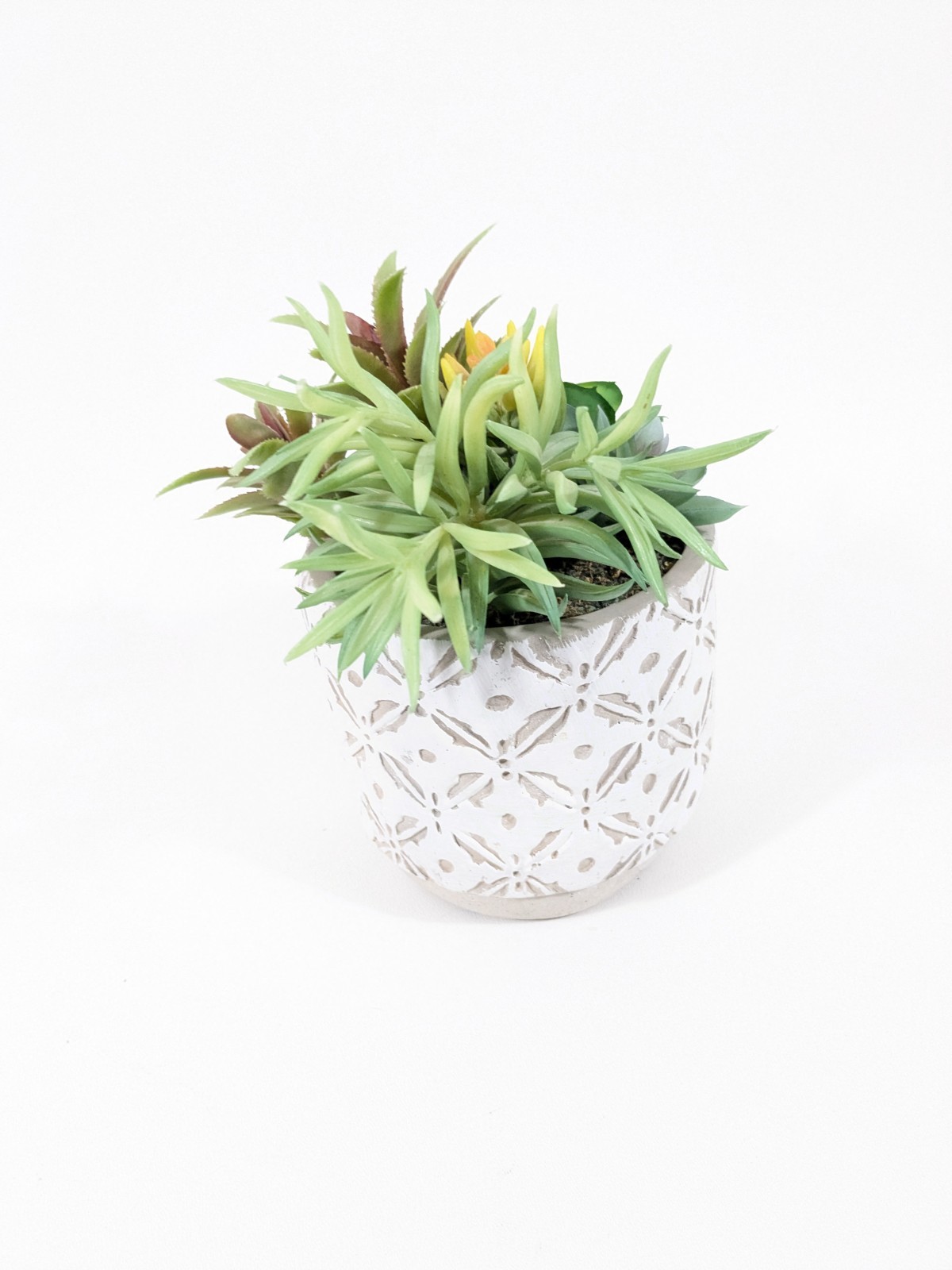 Faux Fake Succulent Potted Plant Agave Aloe Cactus Desert Plants Decor