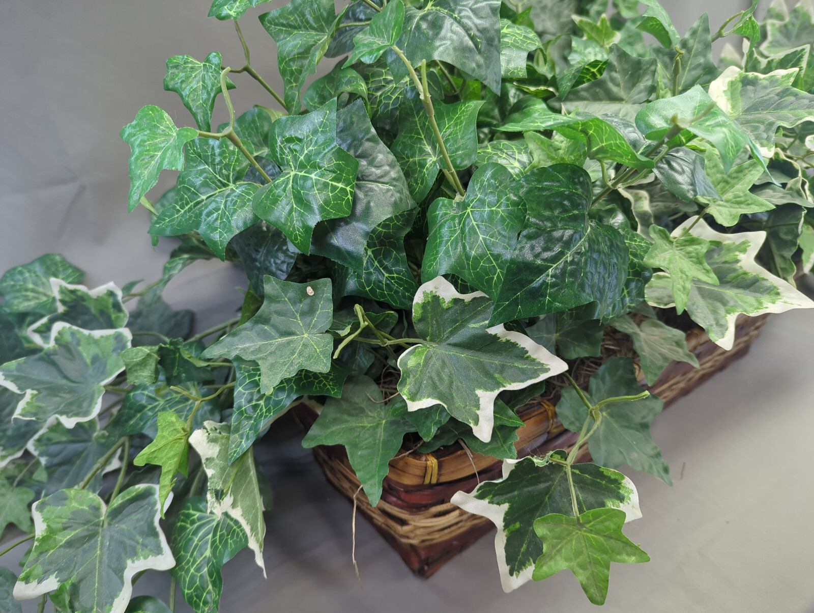 Fake Ivy Shelf Filler Basket Decor