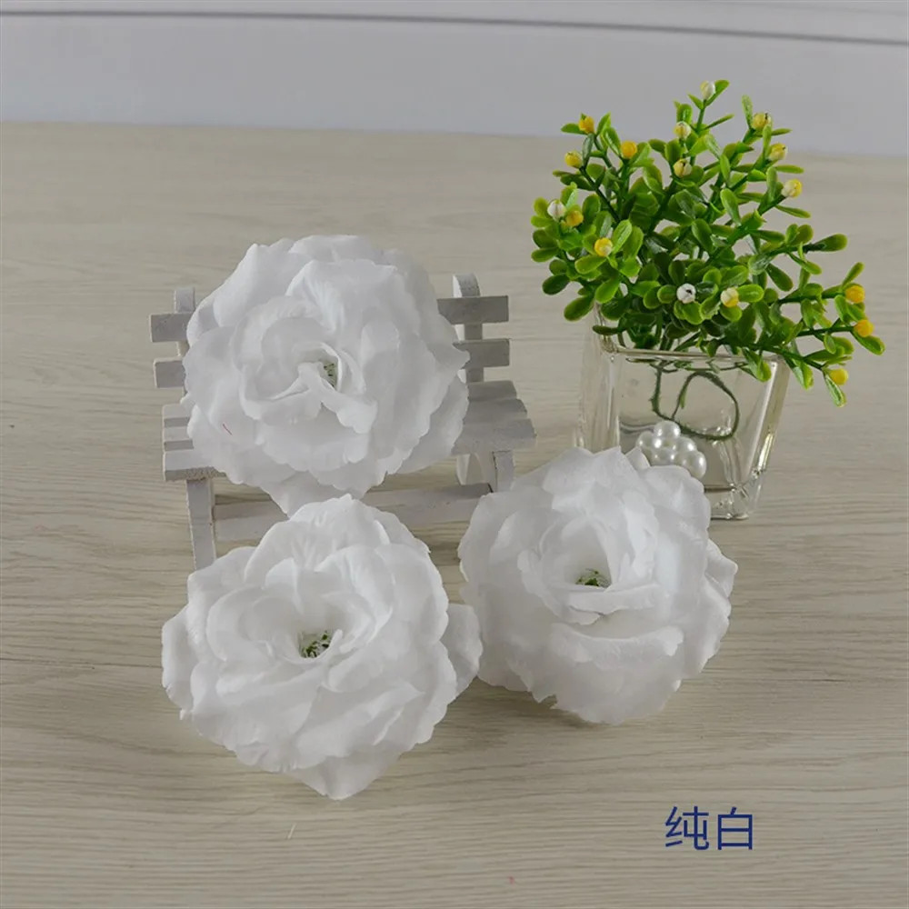 8CM Artificial Rose Silk Flower Heads for Wedding & Home Decor – 5-35 Pcs