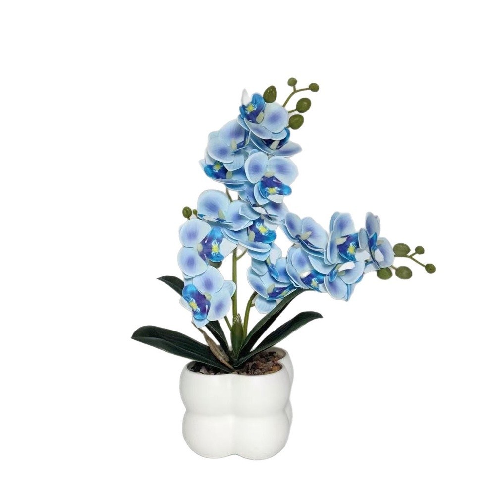 Artificial Orchid Home Decoration Soft Plastic for material Maintenance-free