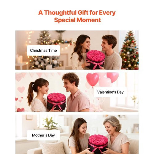 Forever Flowers, 27 Preserved Roses in a Box, Eternal Flowers Immortal Bouquet