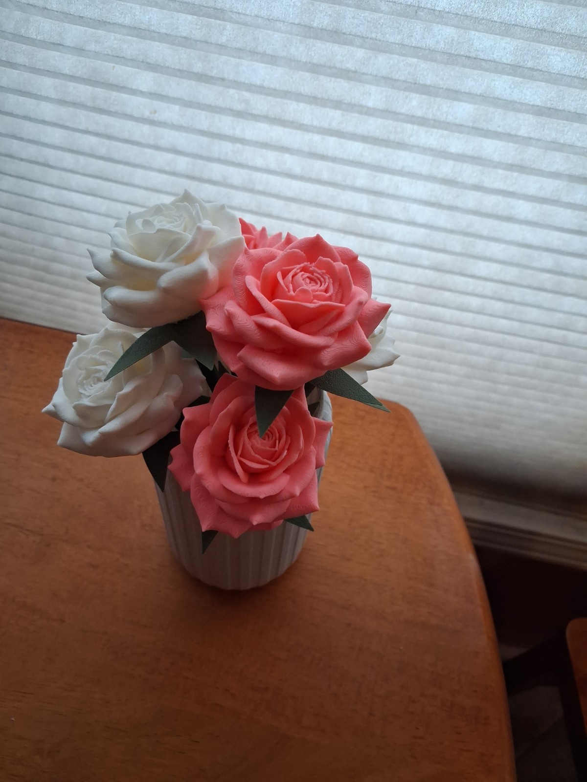 3d Printed Rose/Succulent Bouquet with Vase (More colors to choose from!)