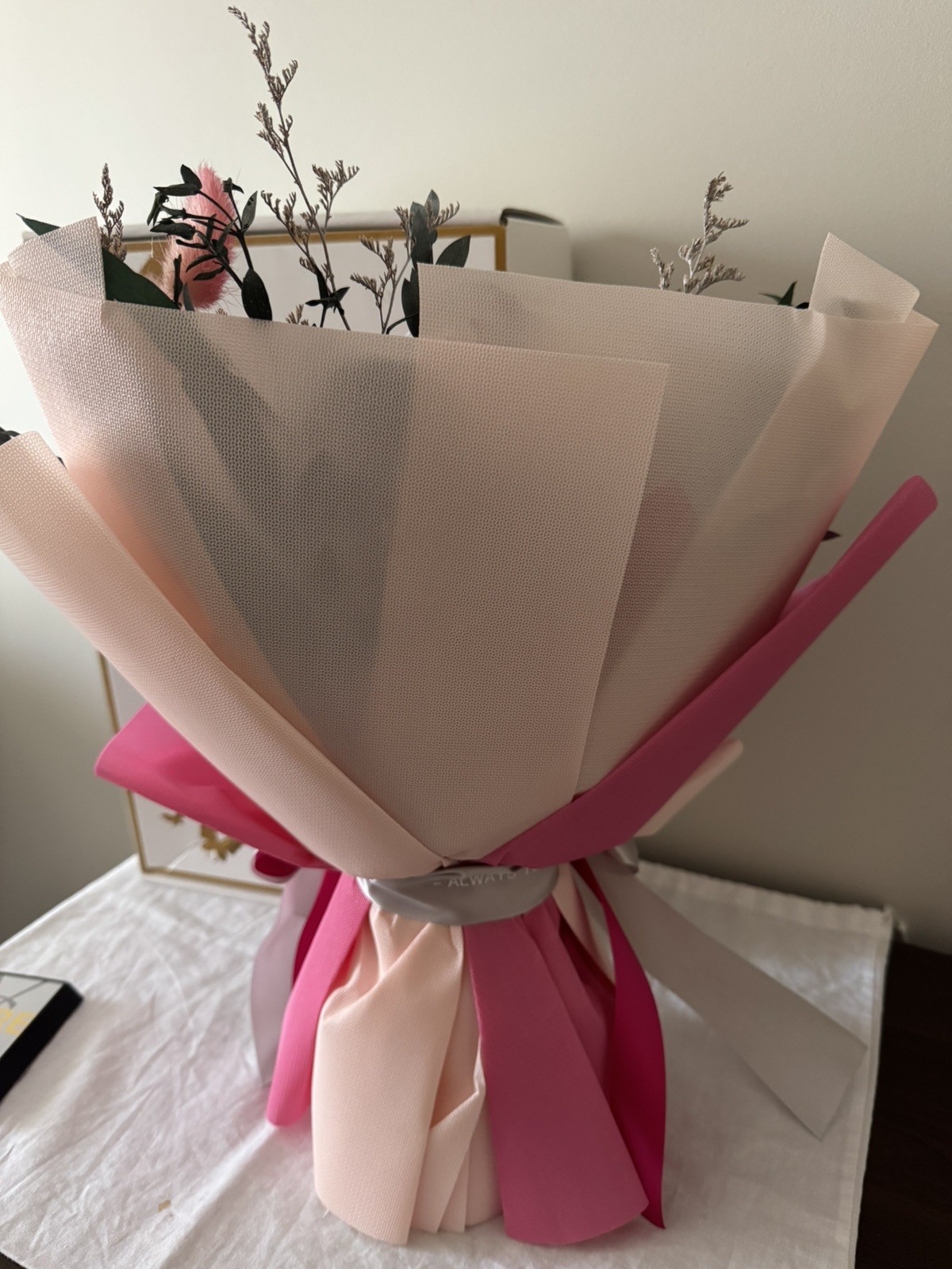 Polylove Flowers Pink Medium Forever Bouquet Mother’s Day Birthday Gift