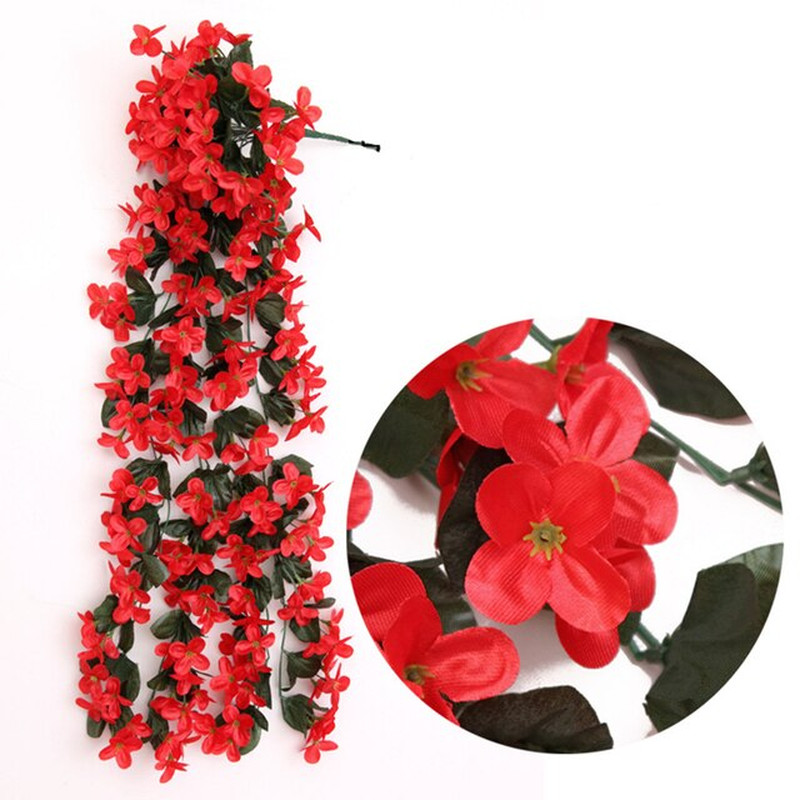 Artificial Violet Flowers Simulated Fake Plant Vine Home Hotel Garden Decor NEW