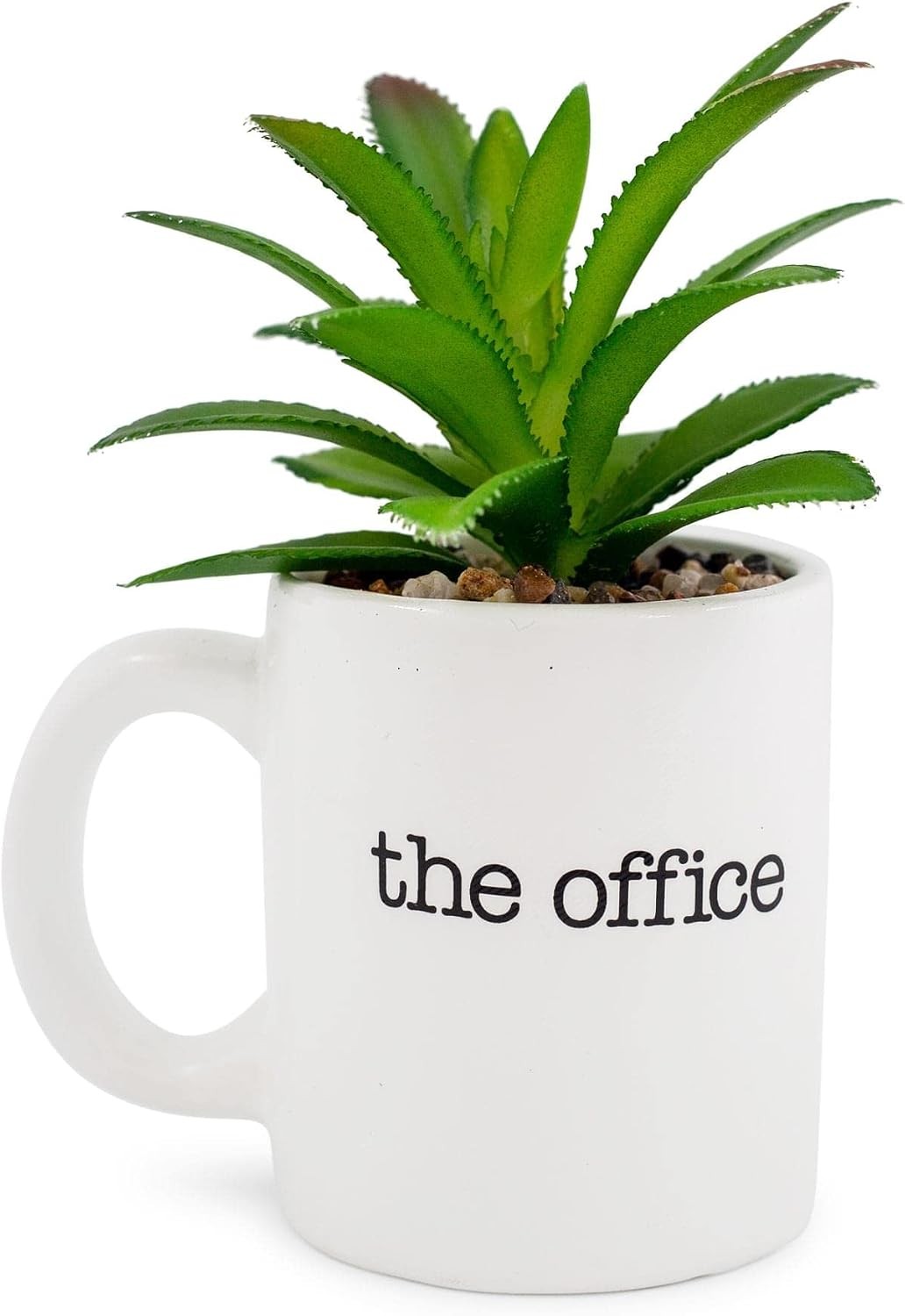 The Office Worlds Best Boss Decorative Artificial Faux Greenery Plant in Ceramic