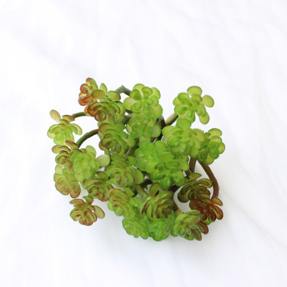 Small Green Floral Picks Artificial Succulent Plant Fake Plants Decoration