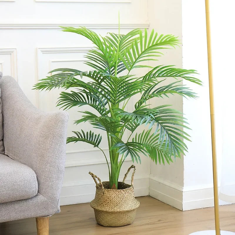 88cm 24 Leaves Large Artificial Palm Tree Tropical Fake Plant For Indoor Outdoor