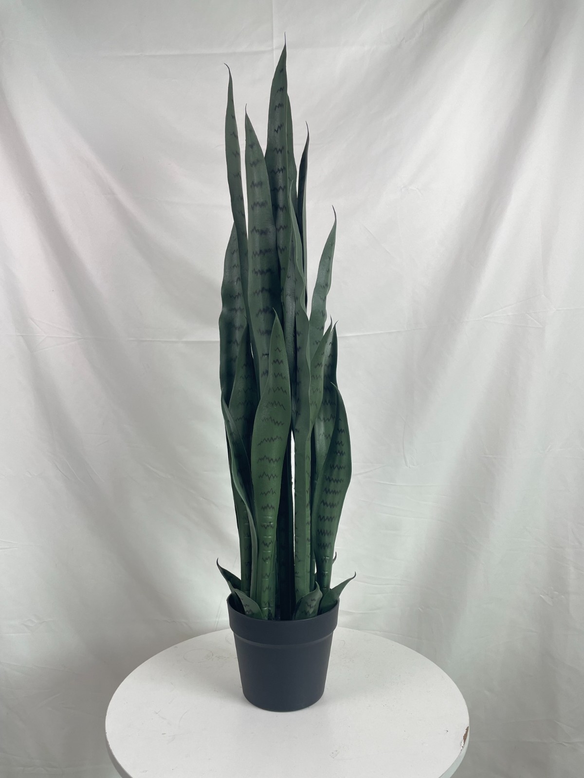 2 Pcs Artificial Dark Green Snake Plant Potted Sansevieria Low Maintenance House